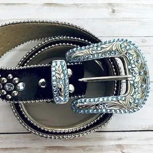 B.B. Simon | Accessories | Bb Simon Crystal Studded Black  display picture 2